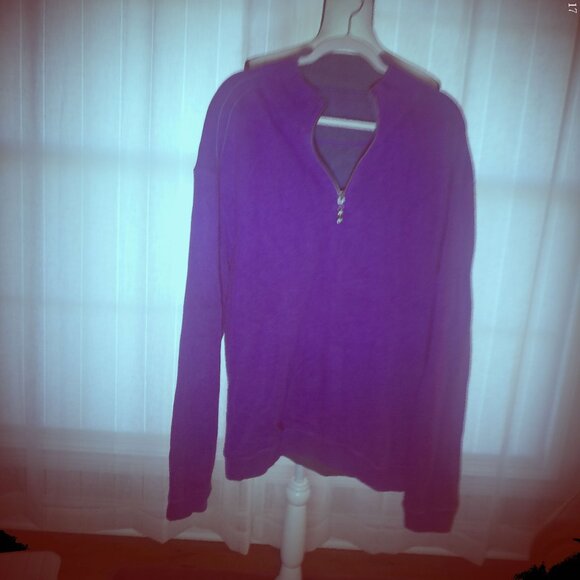 TOMMY BAHAMA Long Sleeve 1/4 Zip-up Purple Sweater XXL - Picture 1 of 8